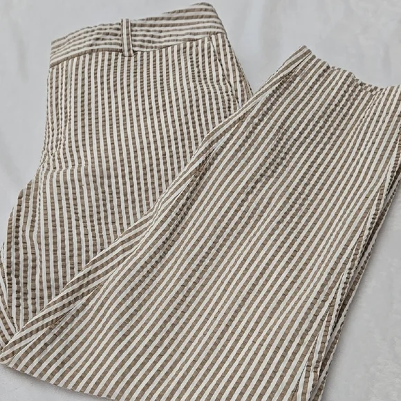 A New Day 100% Cotton Tan/White Striped Pants - Picture 10 of 11
